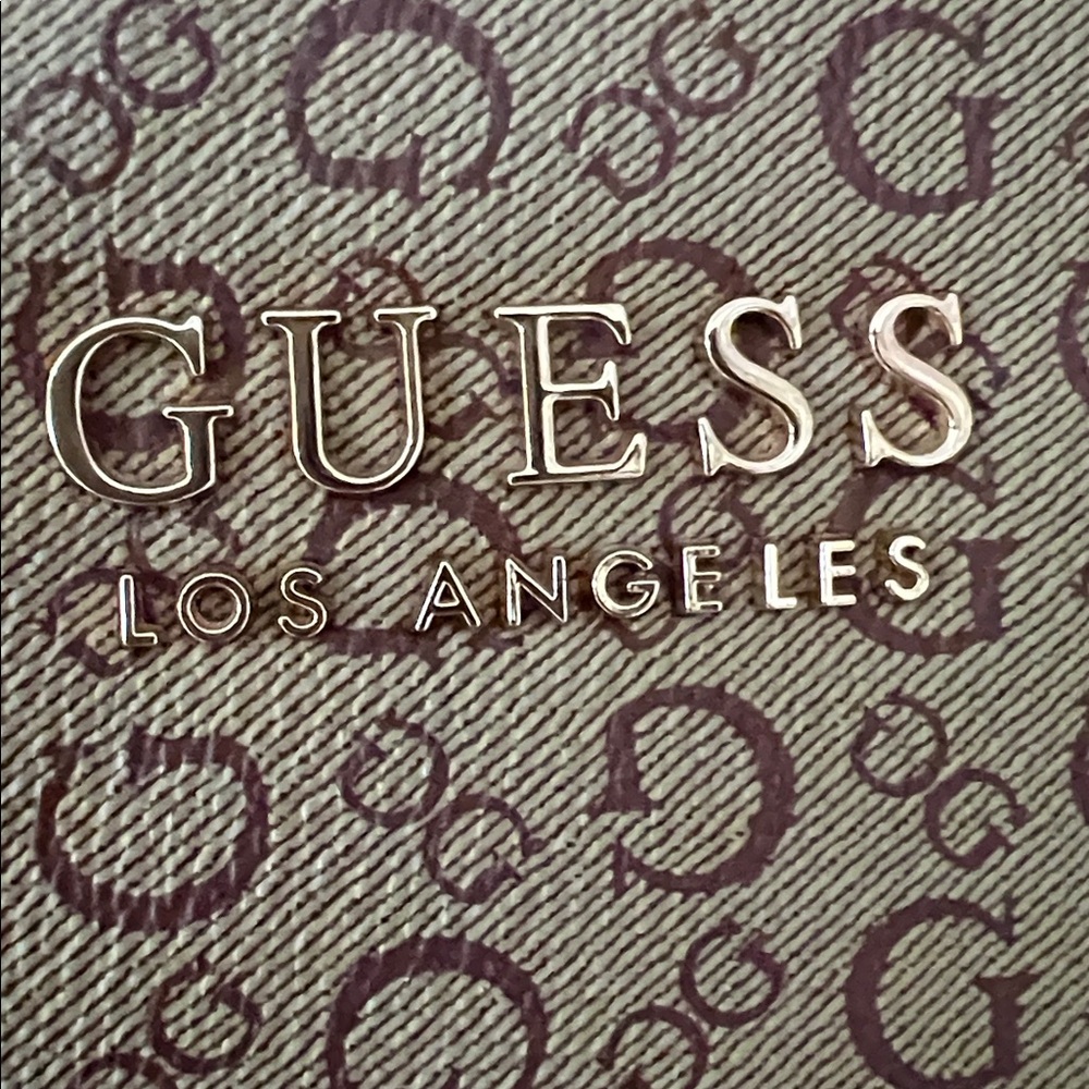 #1439**GUESS Tan Shoulder Bag with Pouch - Picture 9 of 13